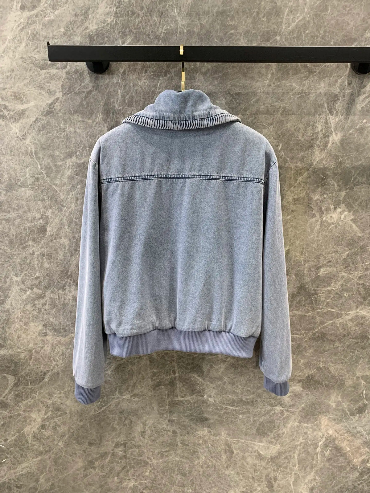 2025 Women’s Short Denim Zipper Jacket